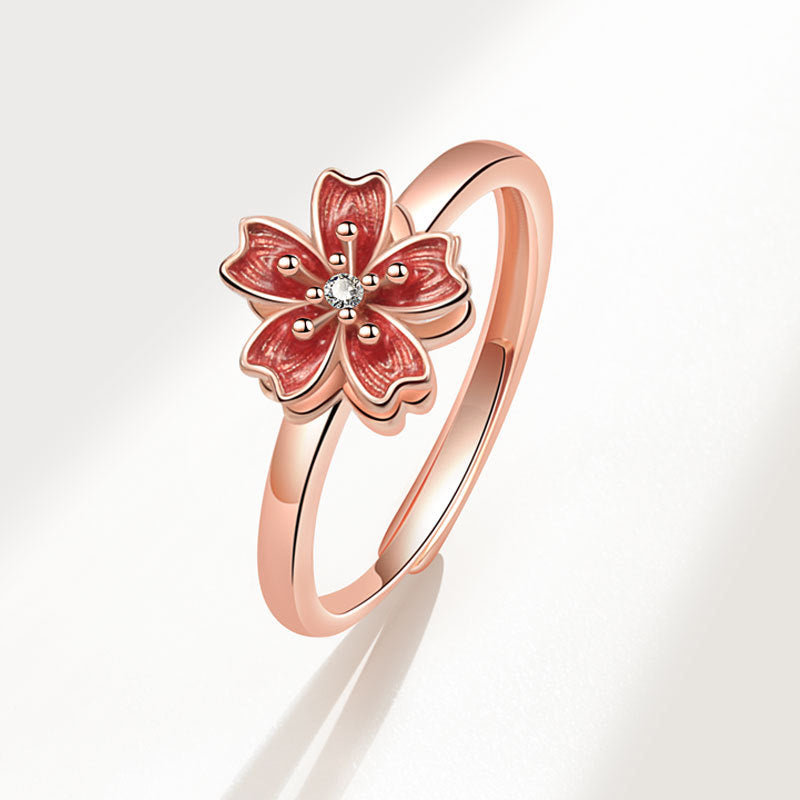 Rose Gold Crystal Spinning Ring