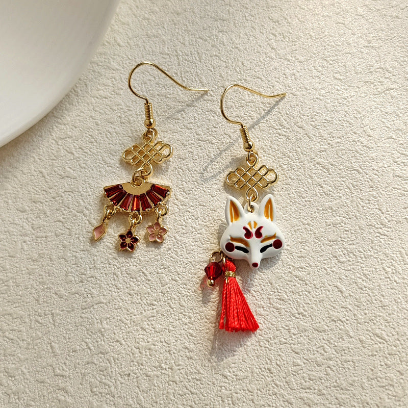 Gold Drop Dangle Japanese Style Earring