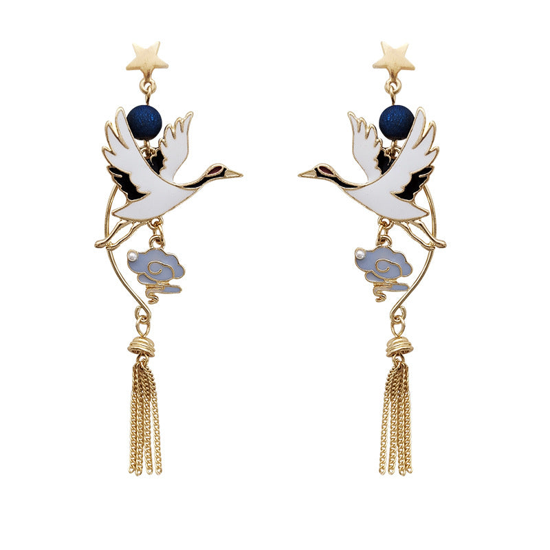 Gold Drop Dangle Japanese Style Earring