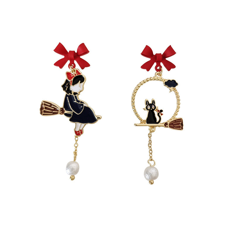 Gold Drop Dangle Japanese Style Earring