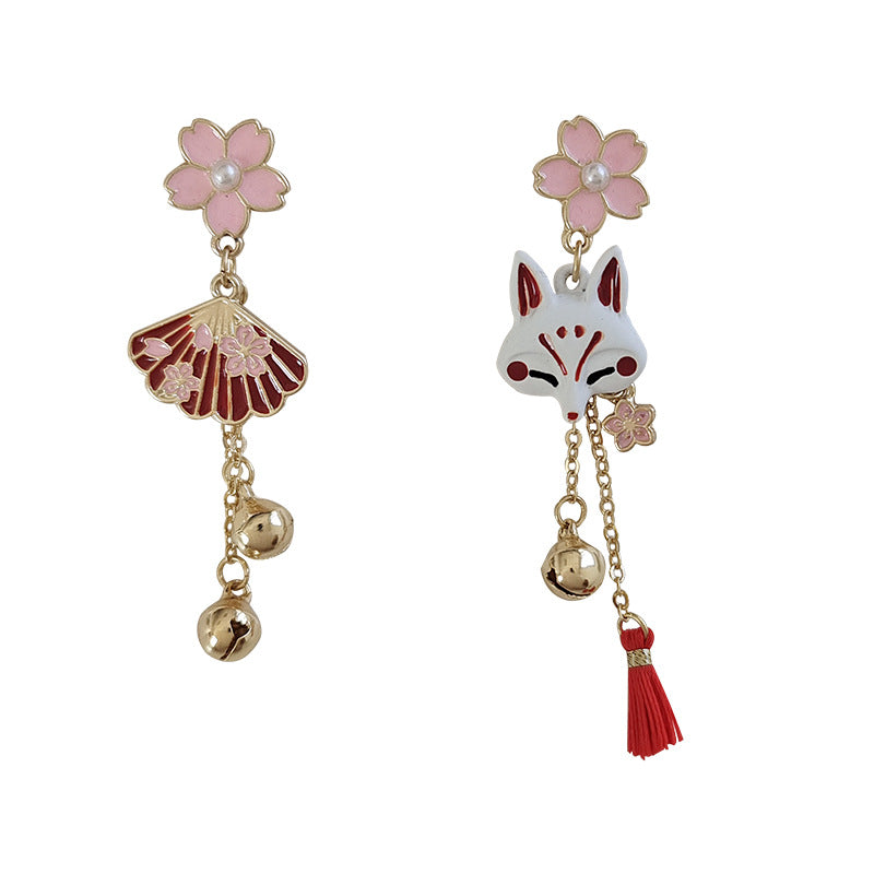 Gold Drop Dangle Japanese Style Earring