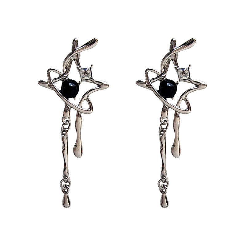 Silver Drop Dangle Streetwear Fashion Earring