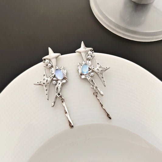 Silver Drop Dangle Streetwear Fashion Earring