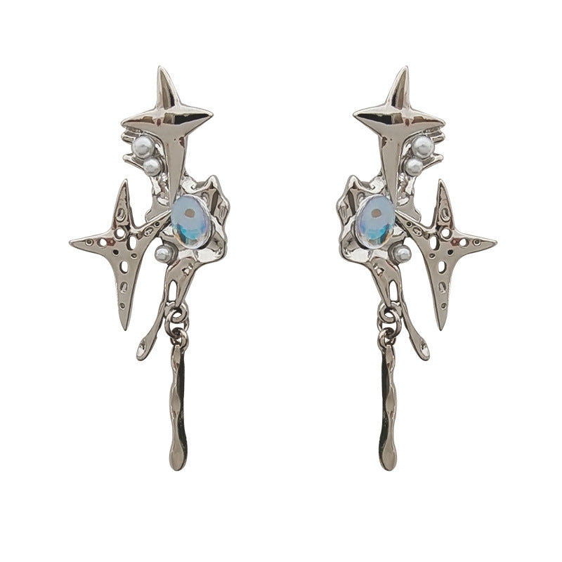 Silver Drop Dangle Streetwear Fashion Earring