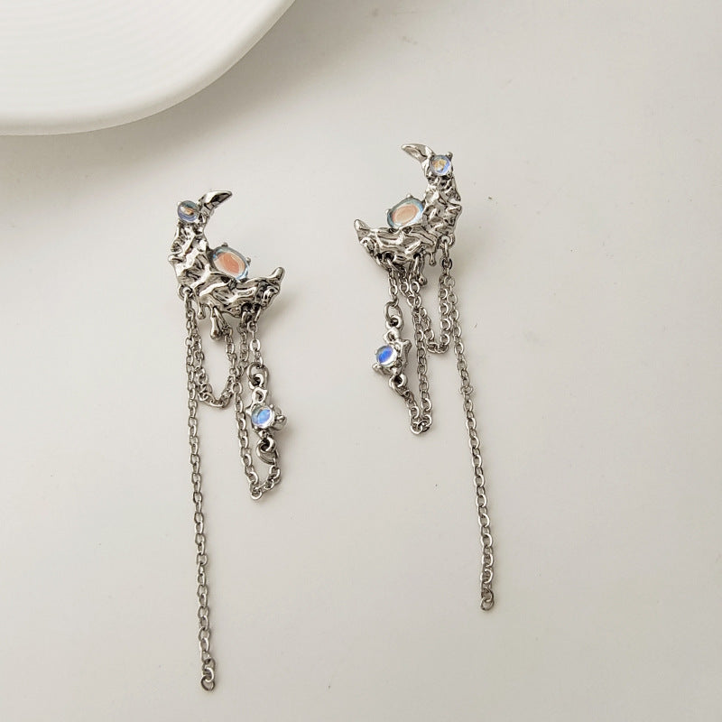 Silver Drop Dangle Streetwear Fashion Earring