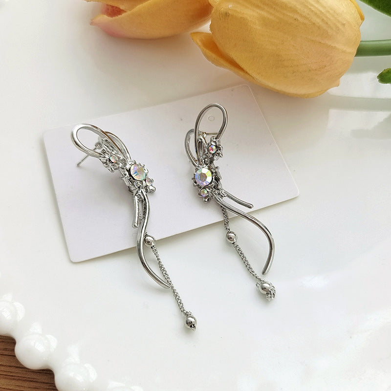 Silver Drop Dangle Streetwear Fashion Earring