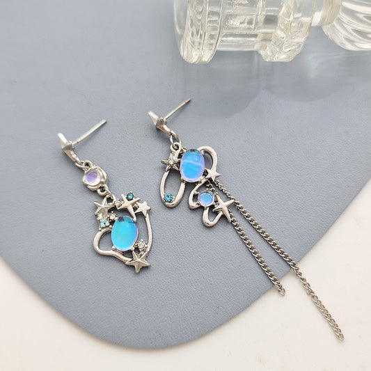 Silver Drop Dangle Streetwear Fashion Earring