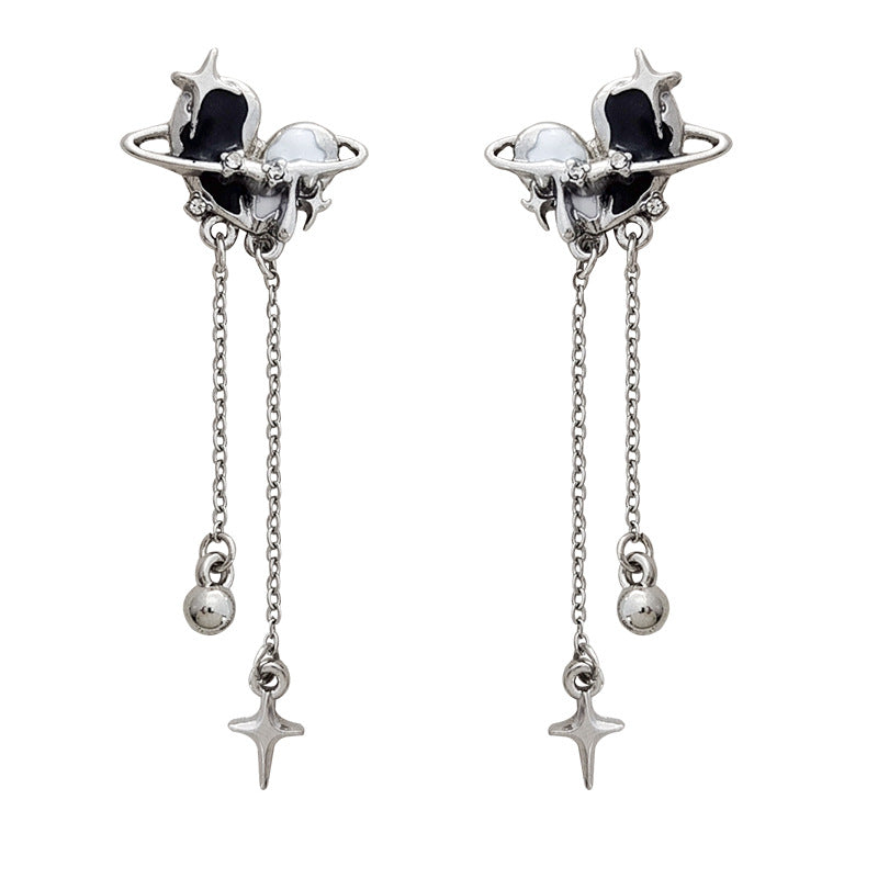 Silver Drop Dangle Streetwear Fashion Earring